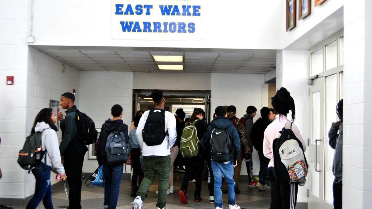 Students change classes at East Wake High School in this 2016 file photo.