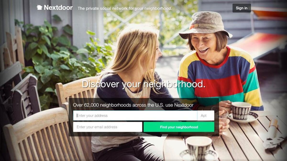 The Nextdoor website allows neighbors to contact each other about classifieds, recommendations or general local communication.