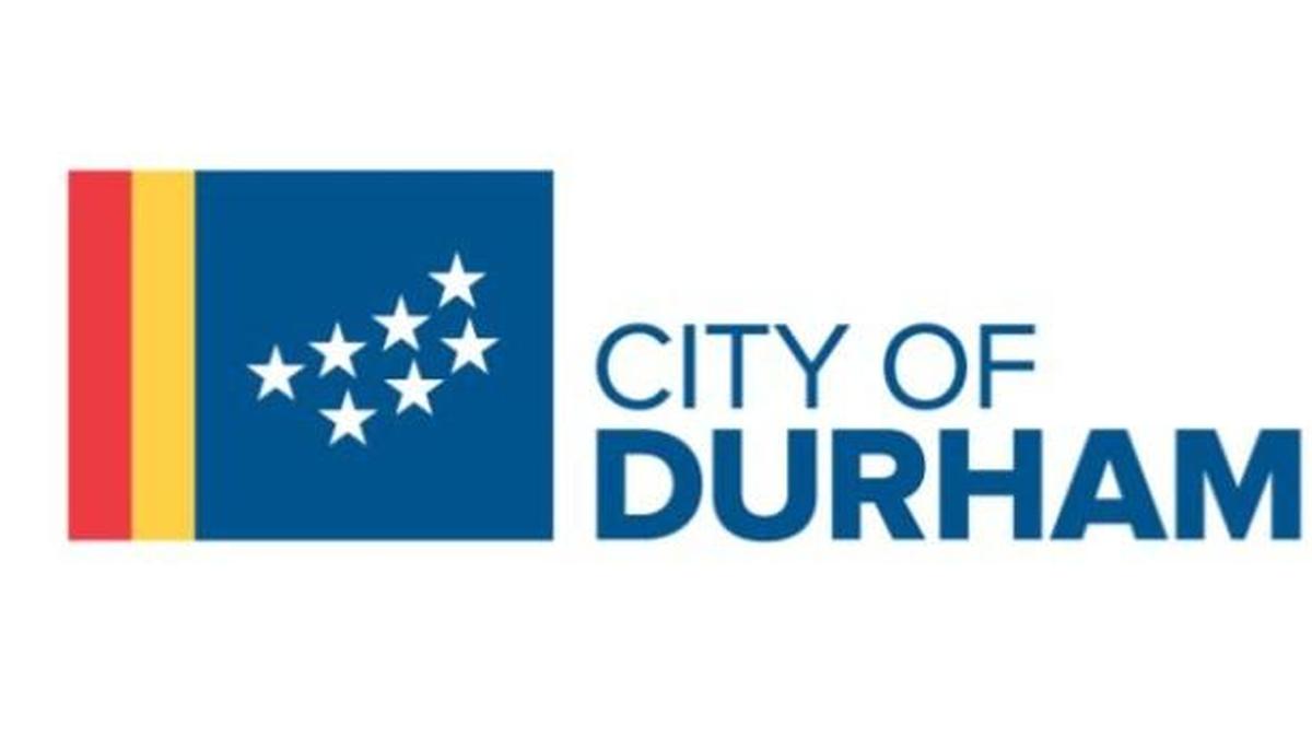 The new logo for the City of Durham drops the “City of Medicine” tagline and 1869 founding year. It also changes the font slightly and makes it blue, not black. There are horizontal and vertical versions of it.