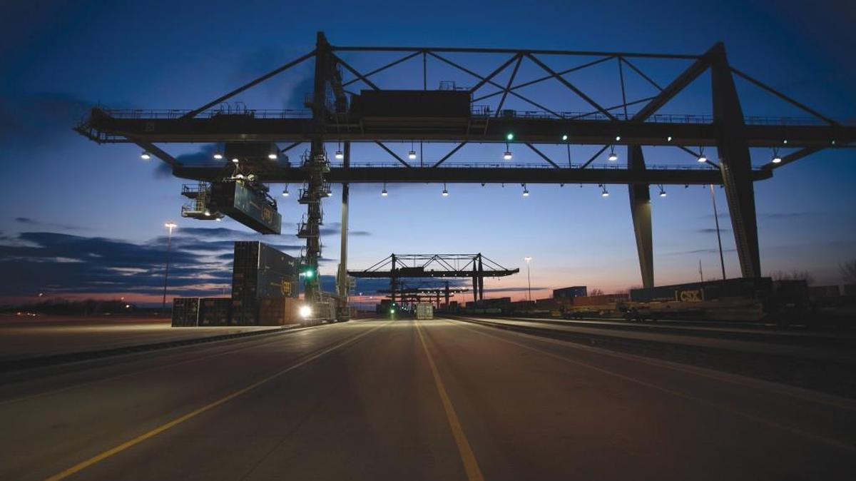 The CSX freight-container hub in Johnston County will look like this one in Ohio.