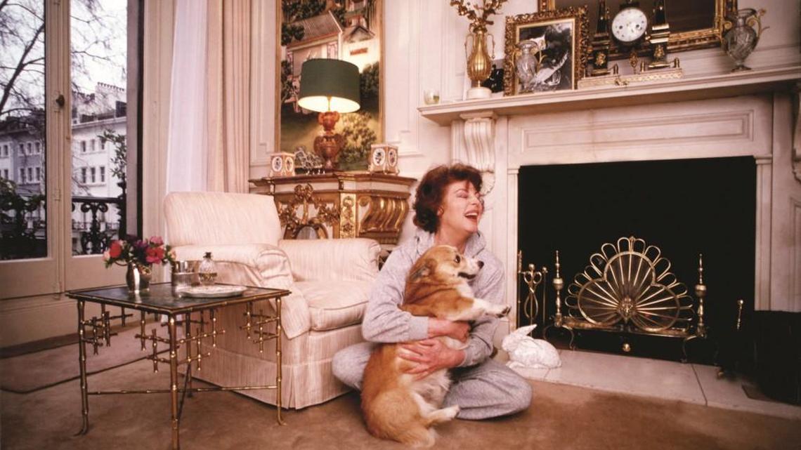 Ava Gardner in her London apartment.