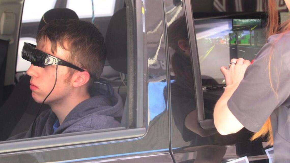 JCC students try their hands at drunk, distracted driving