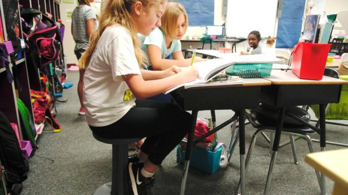 Alternative chairs help River Dell students get the wiggles out