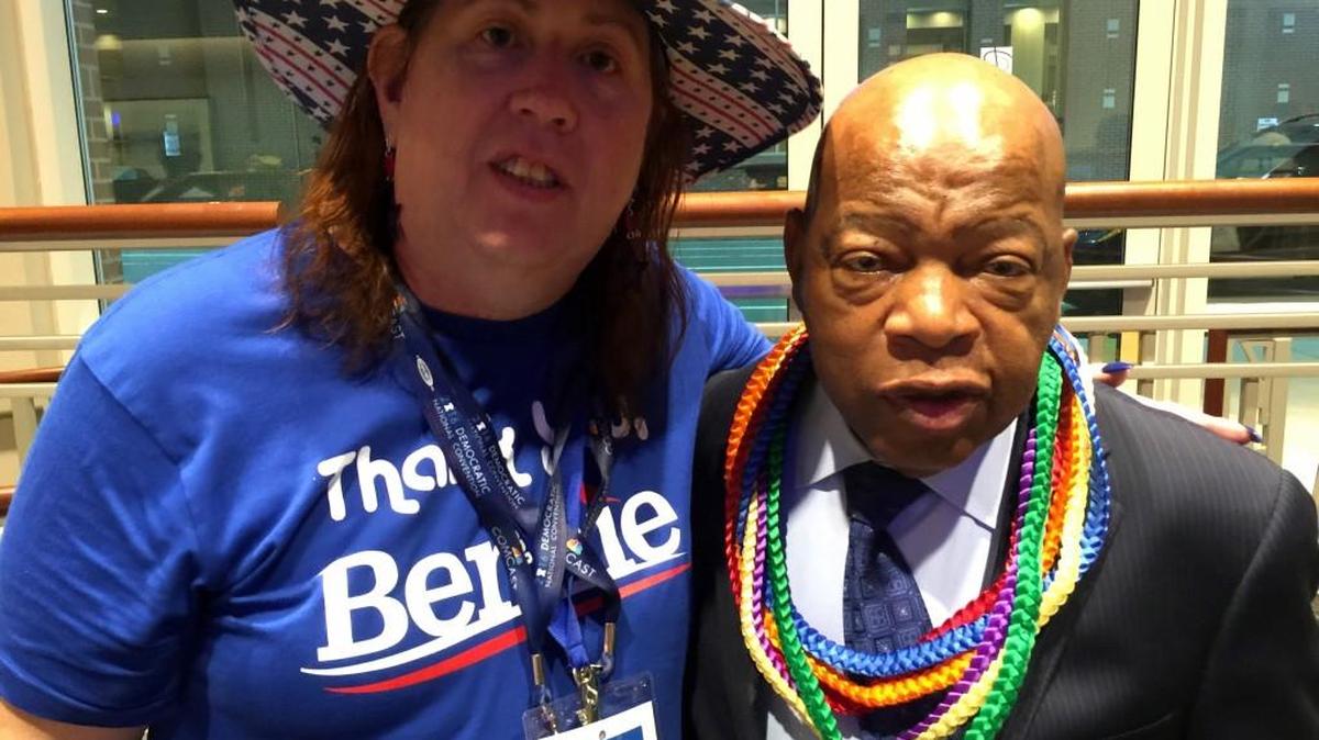 Johnston County Democratic Delegate Wendy May poses for a photo with civil rights icon and Georgia congressman John Lewis at last month’s Democratic National Convention in Philadelphia.