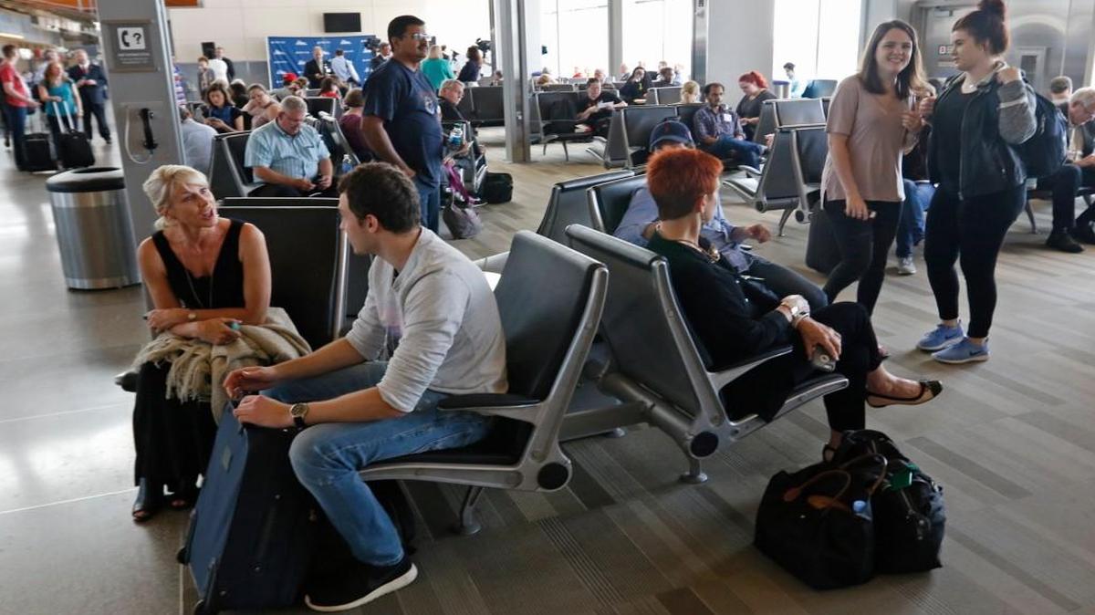 Passengers bound for Paris gathered at RDU’s Terminal 2 gate C15 for Delta’s inaugural RDU to Paris international flight in May.