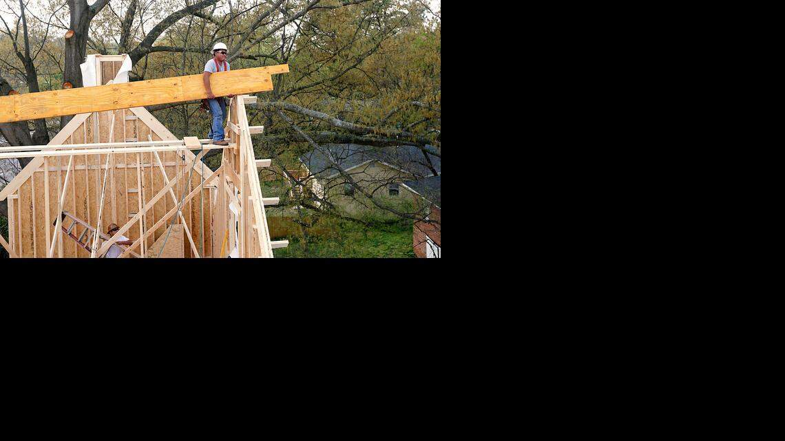 
Hector Hernandez works on a home on Effie Way in Dorothea Gardens, which is tucked between southwestern downtown and Western Boulevard.
