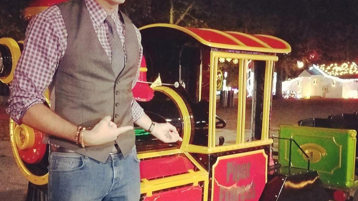 Carter Oosterhouse, co-host of ABC’s “The Great Christmas Light Fight” posted this picture on his Facebook page while visiting the Piper Lights display in Wake Forest. The family won the competition in the season premiere that aired Dec. 5.