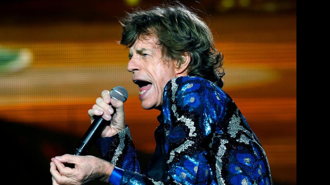 
Mick Jagger and the Rolling Stones performed Saturday night at Arrowhead Stadium in Kansas City.
