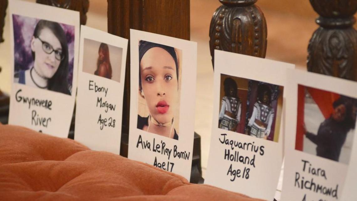 At least 25 transgender people were killed in 2017 across the U.S., including Derricka Banner and Sherrell Faulkner, both of Charlotte. These photos of transgender people killed in 2017 were part of a display at Transgender Remembrance Day last November in Pittsfiled, Mass.