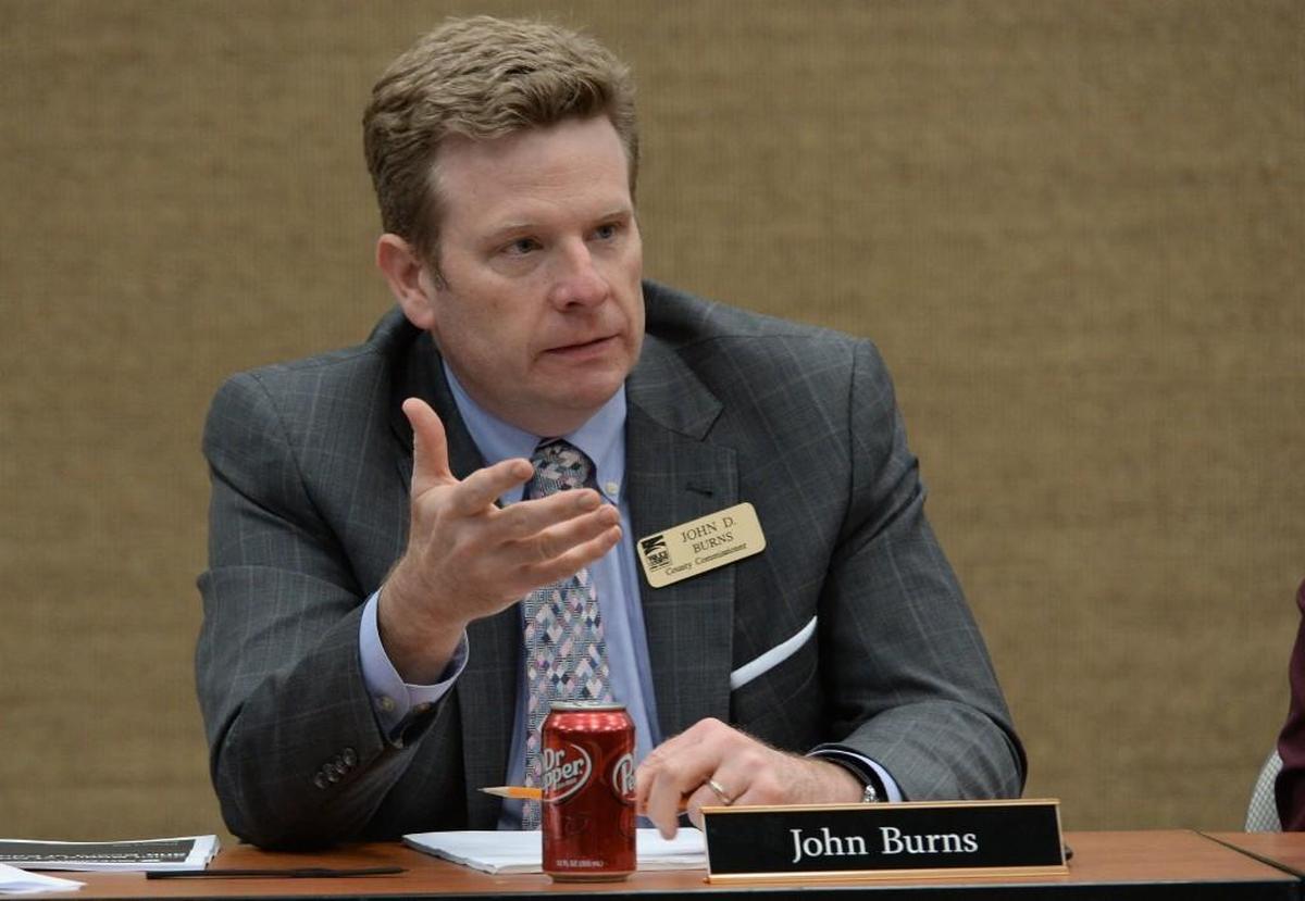 Wake County Commissioner John Burns, seen here at a joint meeting with the school board in February 2016.