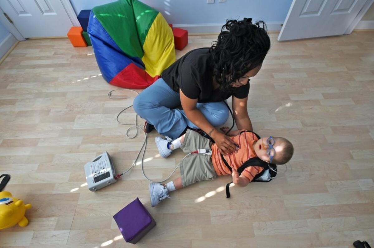 Porsche Thompson, an in-home nurse care provider, checks Tommy Yellin’s vitals in his bedroom in Cary. Tommy, 5, the son of Lori Palen and Wes Yellin, requires a feeding tube, oxygen tank with concentrator, surgeries, costly medications and an in-home nurse. Tommy is one of 2,300 children in North Carolina whose medical costs are covered through a Medicaid program for the medically fragile. Parents of these children worry that Medicaid cuts in the U.S. Senate’s proposed ACA repeal could cause state officials to cut funding for the program.