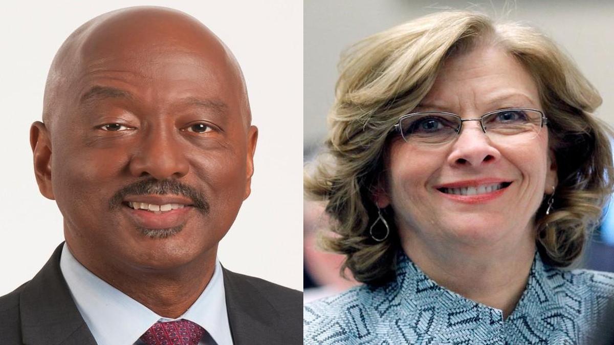 Charles Francis, left, and Nancy McFarlane.