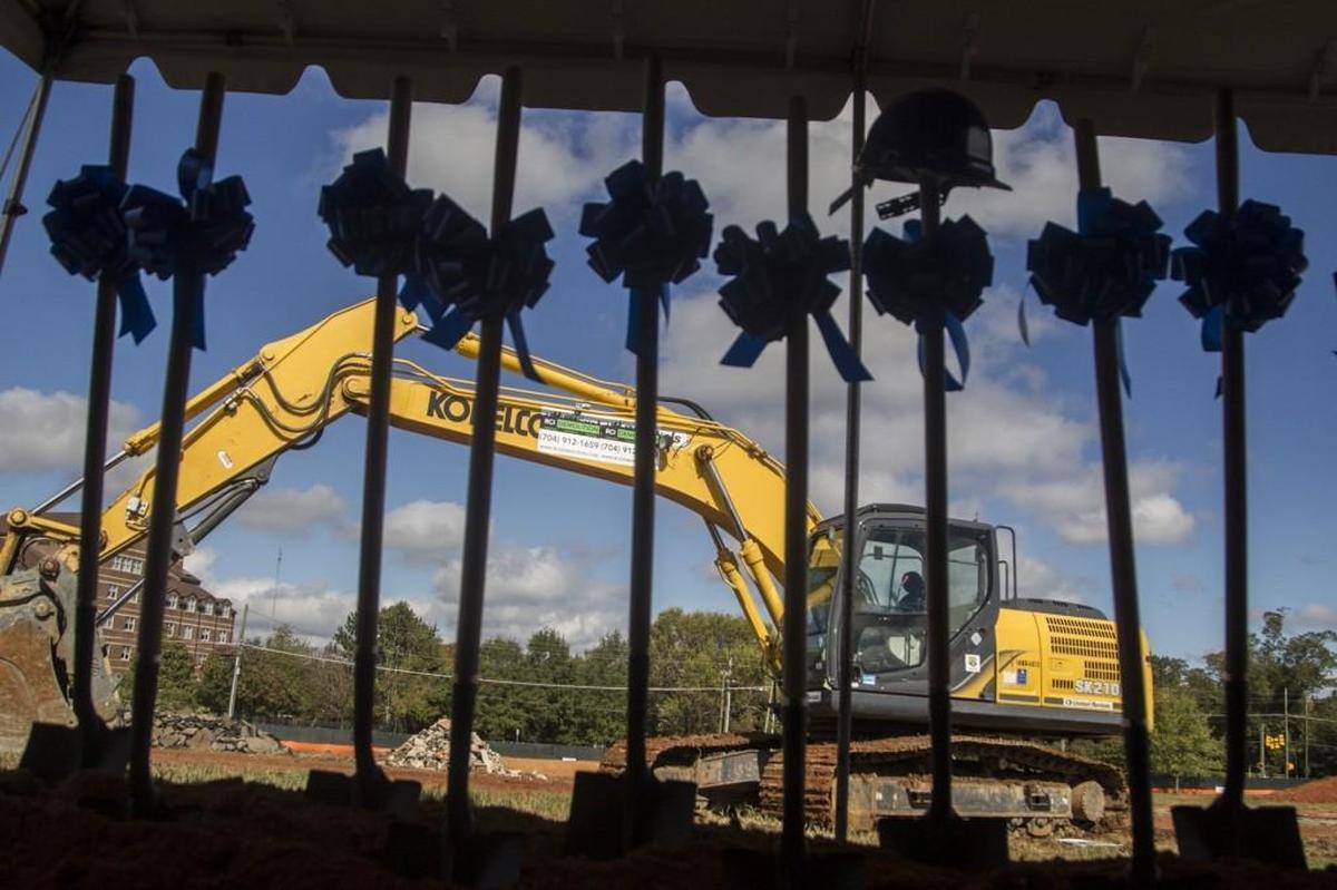 Shovels stand ready for a groundbreaking ceremony hosted by DHIC Inc., a nonprofit affordable housing developer, Tuesday, Oct. 24, 2017 at Washington Terrace in Raleigh. The event celebrated the launch of a multi-phase redevelopment plan that will include two new affordable housing communities, a park and a child care center.