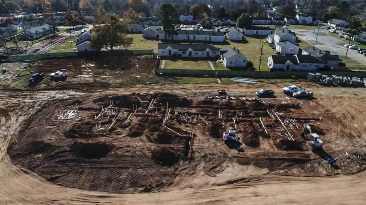 Construction at Washington Terrace in Southeast Raleigh, seen here on Nov. 29, 2017.