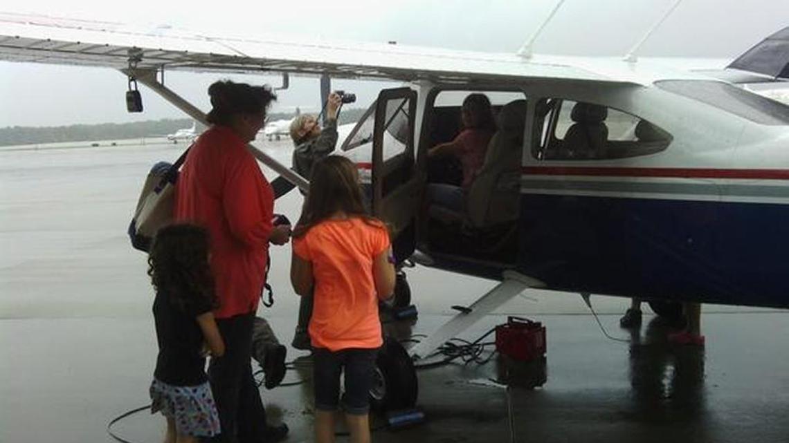 
Girls In Aviation Day participants check out a Civil Air Patrol search plane at Raleigh-Durham International Airport.
