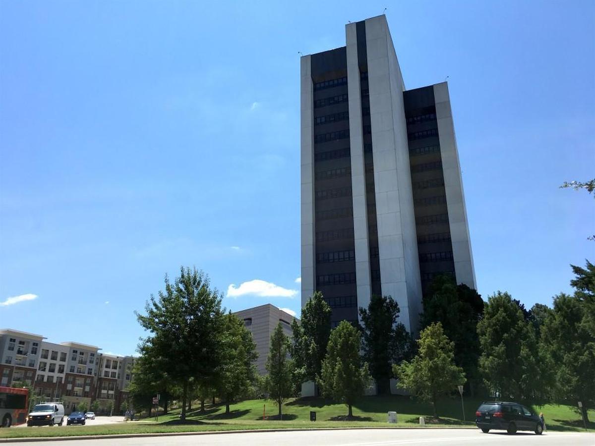 The state of North Carolina's Archdale Building is located at the intersection of Salisbury and Peace streets in downtown Raleigh.