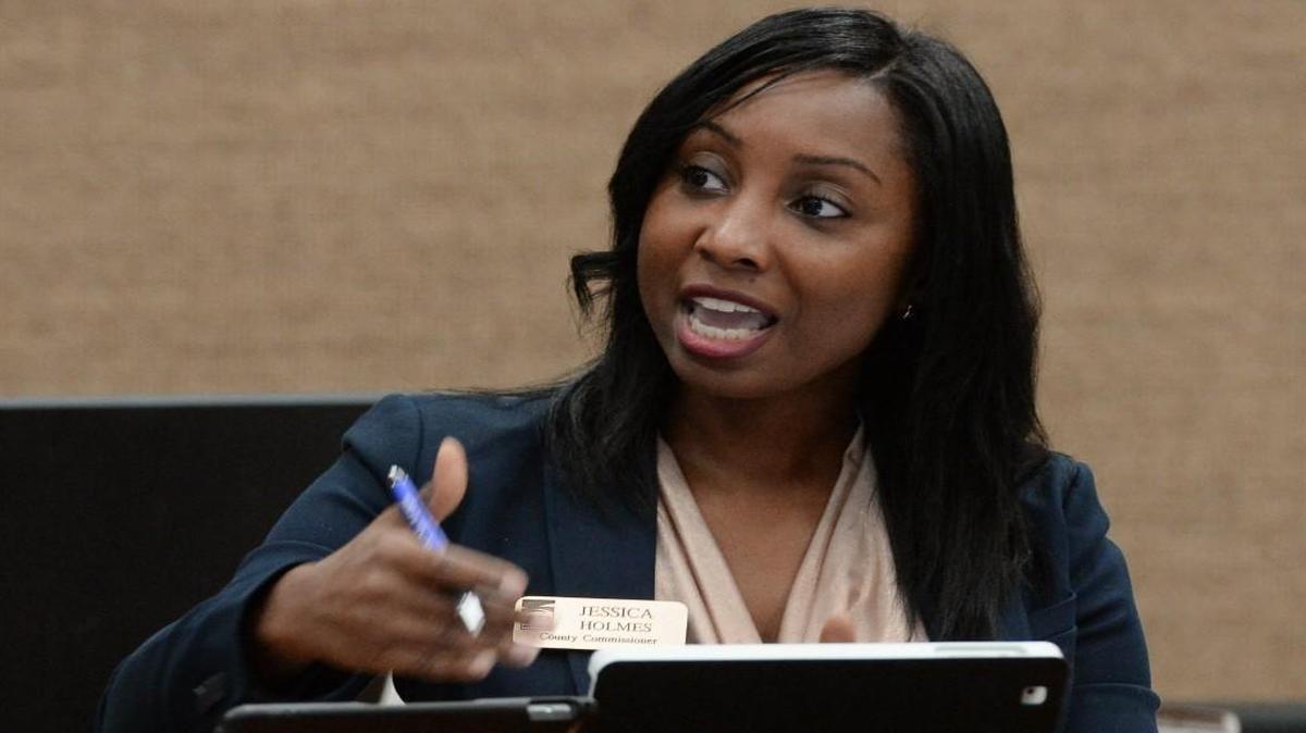 Wake County Commissioner Jessica Holmes elected to a four-year term in 2014 to represent western Wake in District 3, abruptly resigned from her seat on the board Monday night.