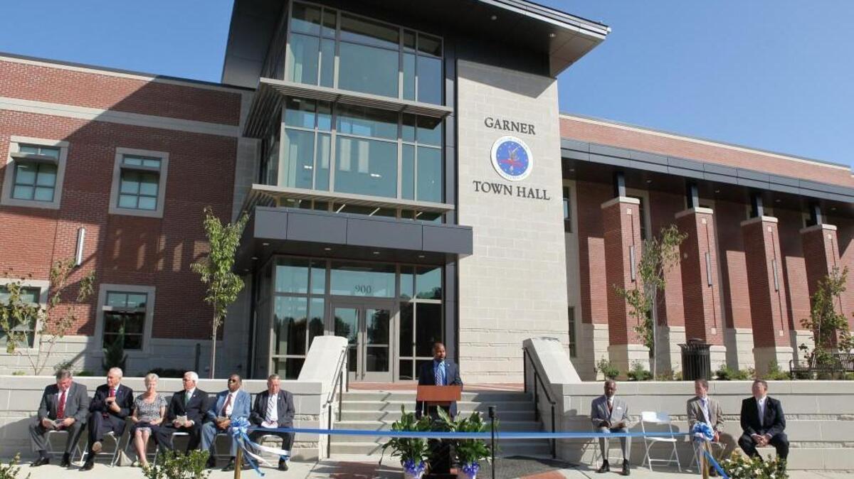 The dedication ceremony for Garner’s new Town Hall.