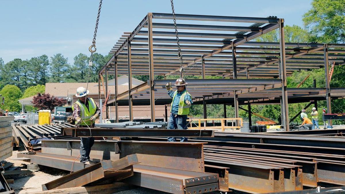 
Construction proceeds on the new Wake Health Services building next to the existing Rock Quarry Road Family Medicine facility on Rock Quarry Road in southeast Raleigh on April 24, 2015. The current and new facility will provide lower income people with health care.

