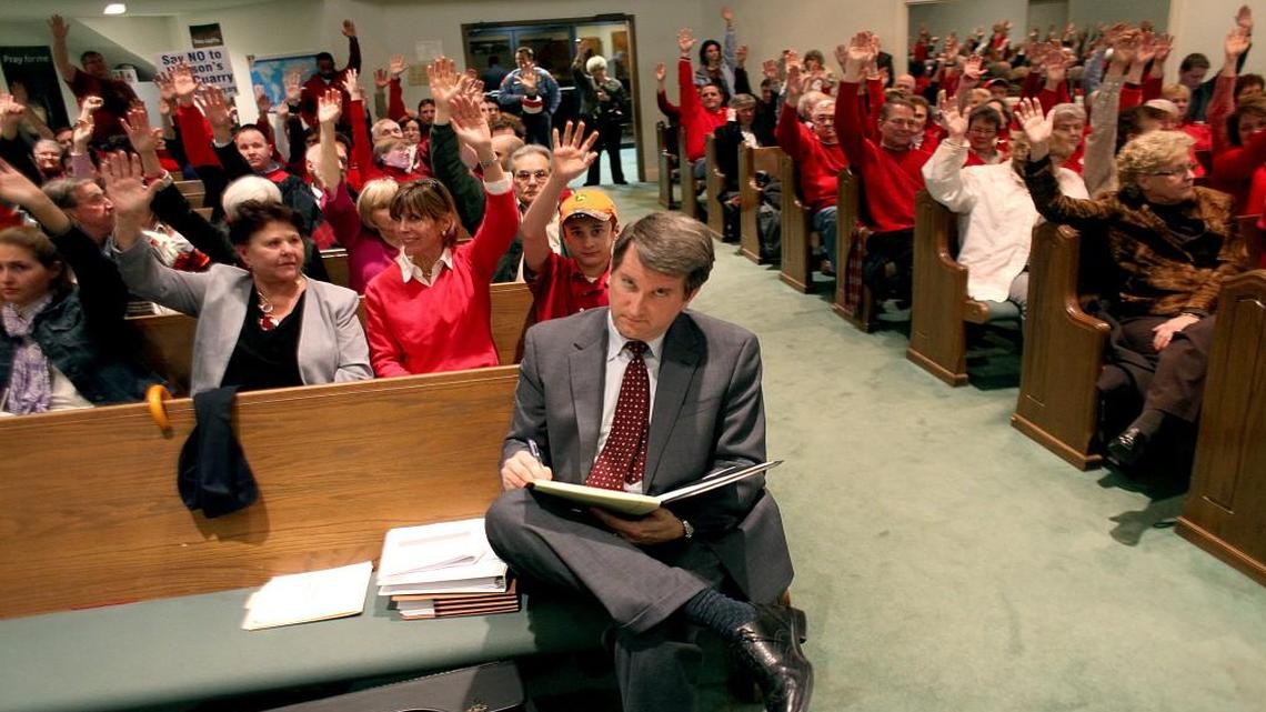 Citizen Advisory Councils, like the Northwest CAC in this file photos opposing a quarry expansion, are considering revamping their bylaws.