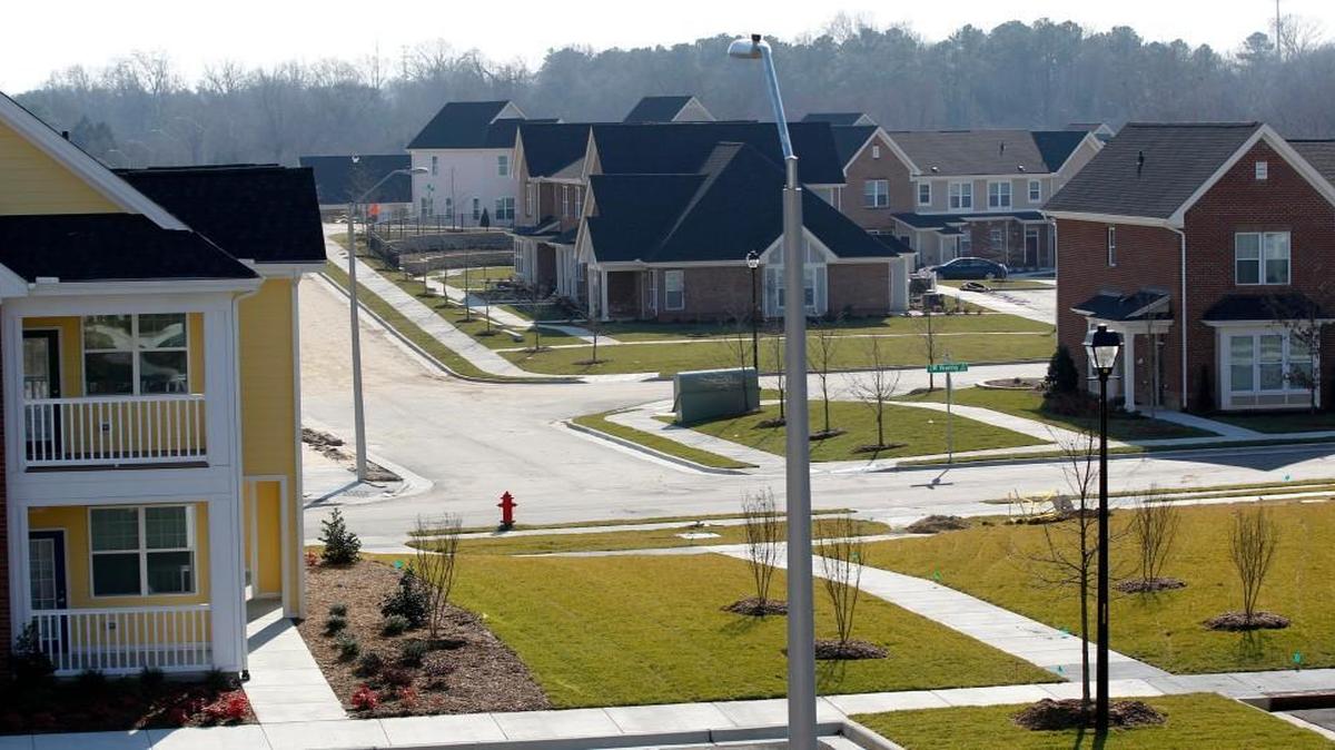 About half the townhouses and apartments at Walnut Terrace in Raleigh have been reserved as affordable housing, with the rest leased at market rates.