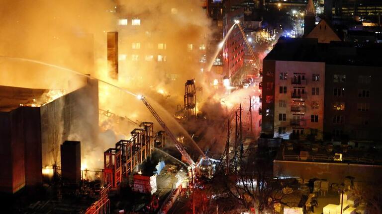 Photos: Five-alarm fire destroys downtown apartment building | 03.17.17