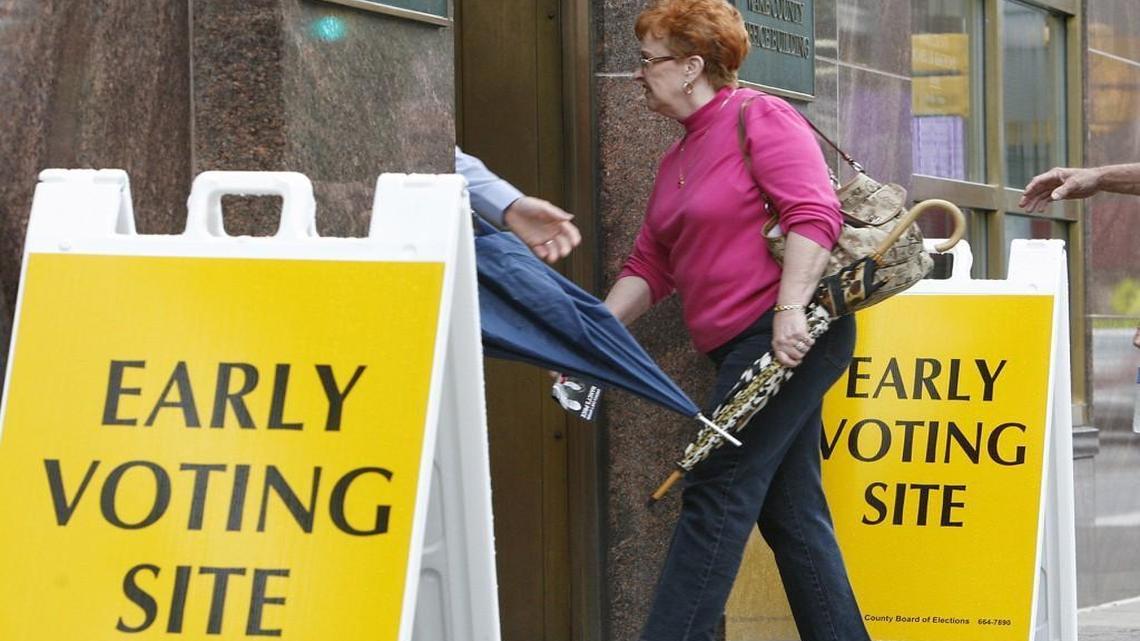 Voters enter the Wake County Board of Elections office in downtown Raleigh to cast their ballots in this 2010 file photo.