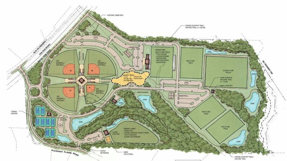 The 92-acre site for Pleasant Park will require about $37 million of the estimated $53 million in bond debt that will be on the ballot in Apex this fall.