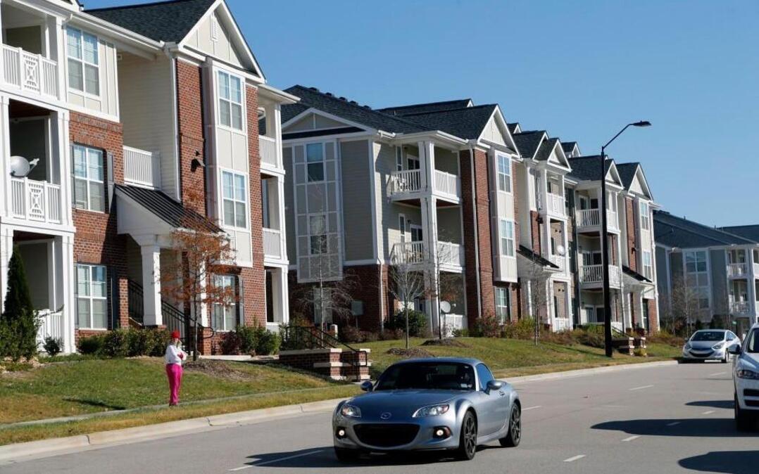 Brier Creek in northwest Raleigh is seeing lots of new development. The Clairmont apartments are seen here in December 2016.