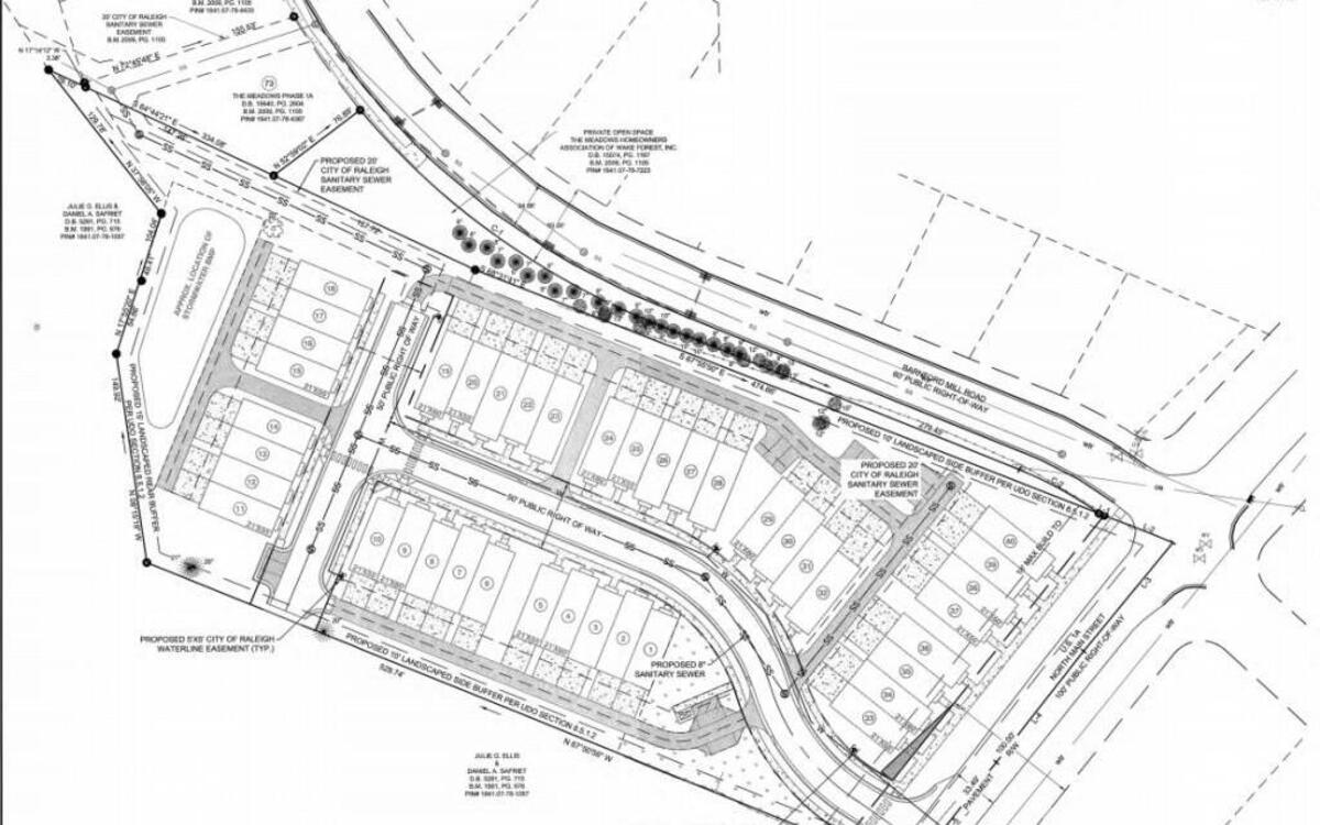 A developer wants to build 40 townhomes on North Main Street in Wake Forest.