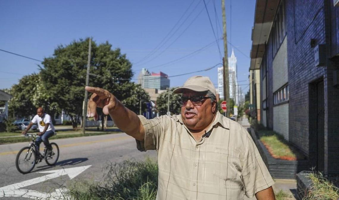 Daniel Coleman, the godson of John W. Winters Sr., walks along Martin Street near Wintershaven apartments. The sale of Wintershaven and nearby Winters Square were the result of the Winters family’s deteriorating financial situation and a legal dispute over the Winters’ trusts.
