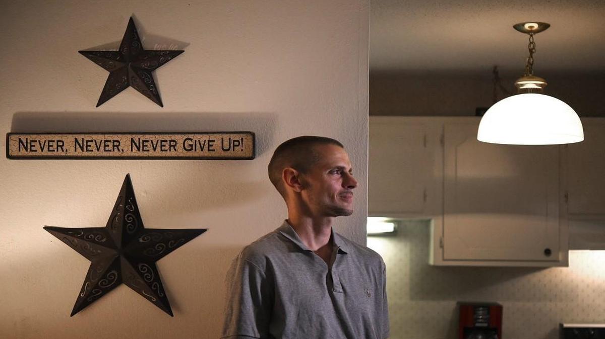 Jason Jackson, a 37-year-old native of Zebulon, who is currently on parole, was addicted to heroin for 10 years until March 14, when he enrolled into a methadone program at Southlight Healthcare, a drug treatment program that also started a syringe exchange program in late November. He says the needle exchange program changed his life. He is pictured here in his west Raleigh apartment Monday, May 15.