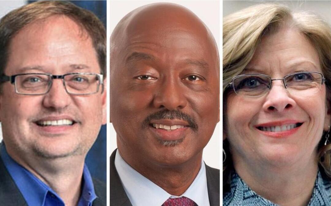 Raleigh mayor candidates, from left, Paul Fitts, Charles Francis and Nancy McFarlane.