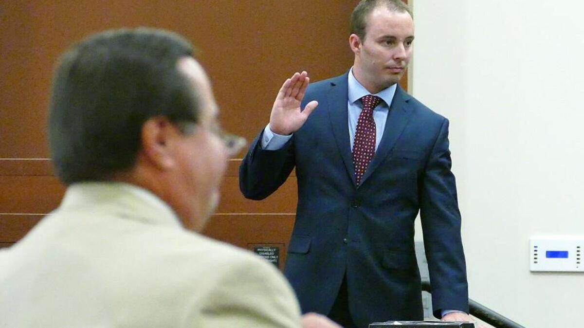 
Randall Kerrick testified Thursday afternoon in the trial where he is charged with voluntary manslaughter of Jonathan Ferrell. The trial continued on Thursday, Aug. 13, 2015.
