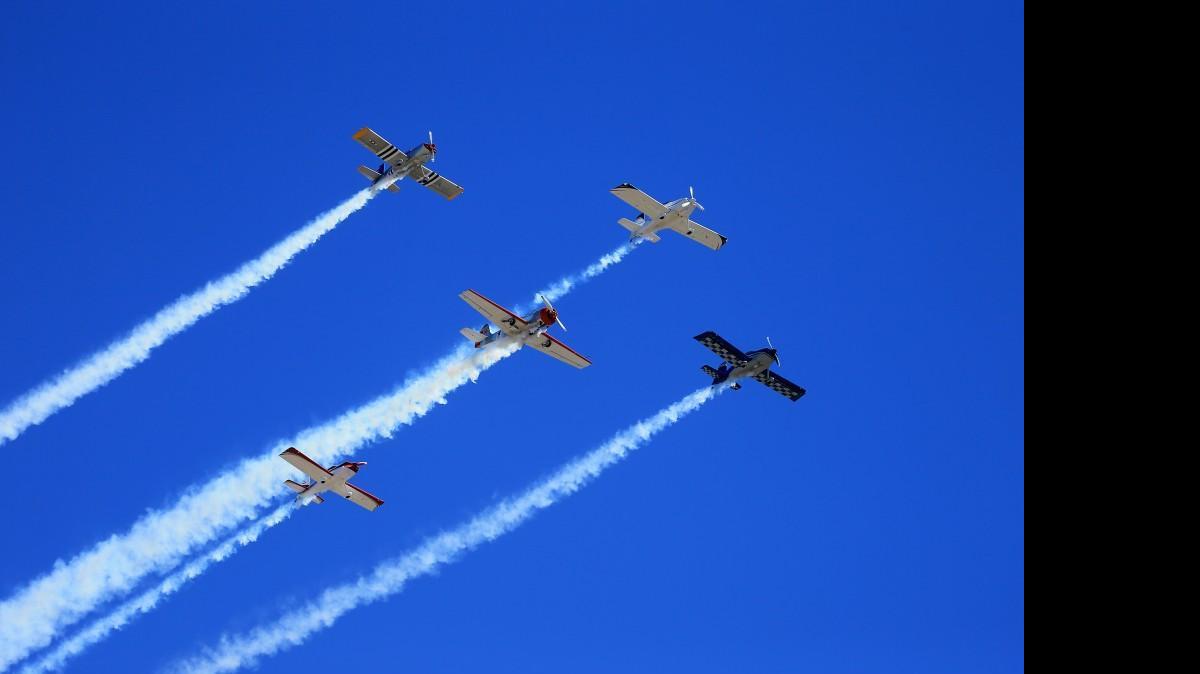 On Saturday, a drone flew between the six planes that made up the Bandit Flight Team, narrowly missing two of them. The flight team performs National Anthem flyovers at local sporting events, including N.C. State University football games and Durham Bulls baseball games.
