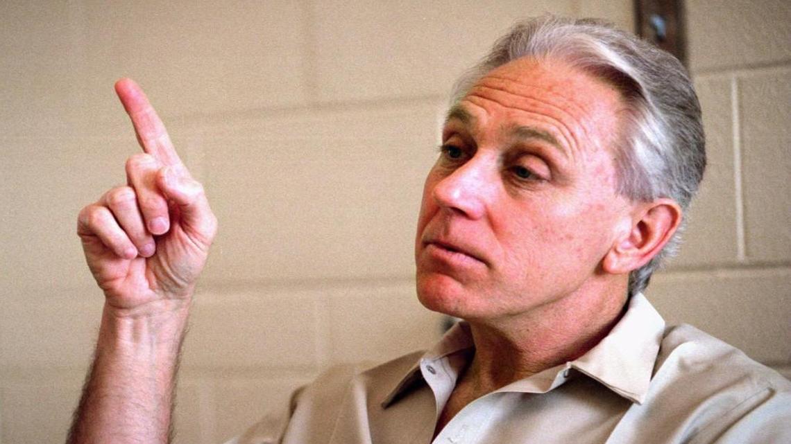 Jeffrey McDonald during an interview at the federal correctional institution in Sheridan, Ore. in 1995. MacDonald is serving three life sentences for killing his pregnant wife, Colette, and daughters Kimberly and Kristen on Feb. 17, 1970. MacDonald has said a band of drug-crazed hippies attacked his family at their Fort Bragg, N.C. home, chanting "Acid is groovy. Kill the pigs."