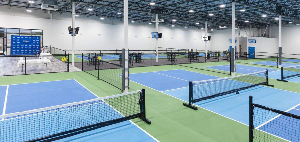 The new Pickles and Play at Brier Creek will have eight pickleball courts.