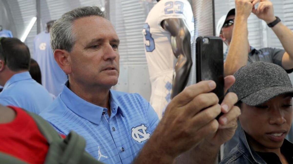 UNC Athletic Director Bubba Cunningham at the Meet the Heels event in Chapel Hill, NC on Aug. 5, 2017.