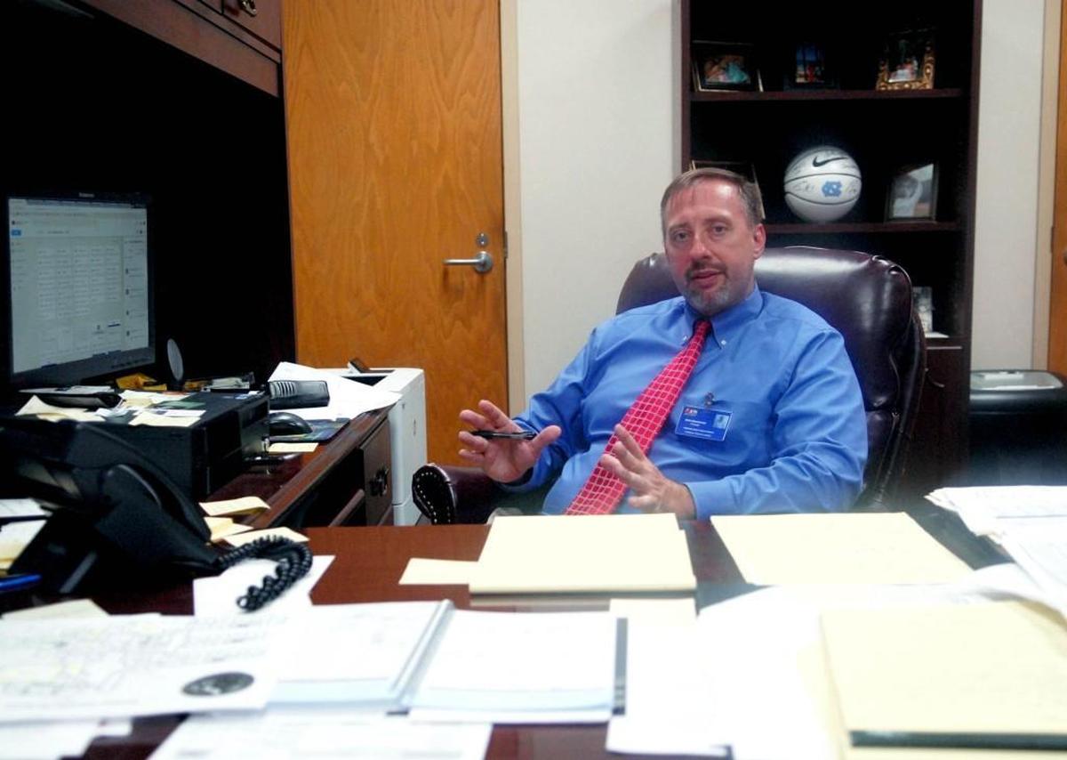 Chris Germanoski, principal of Selma Middle School, discussed his plans to improve the poorly performing school on September 21, 2017.