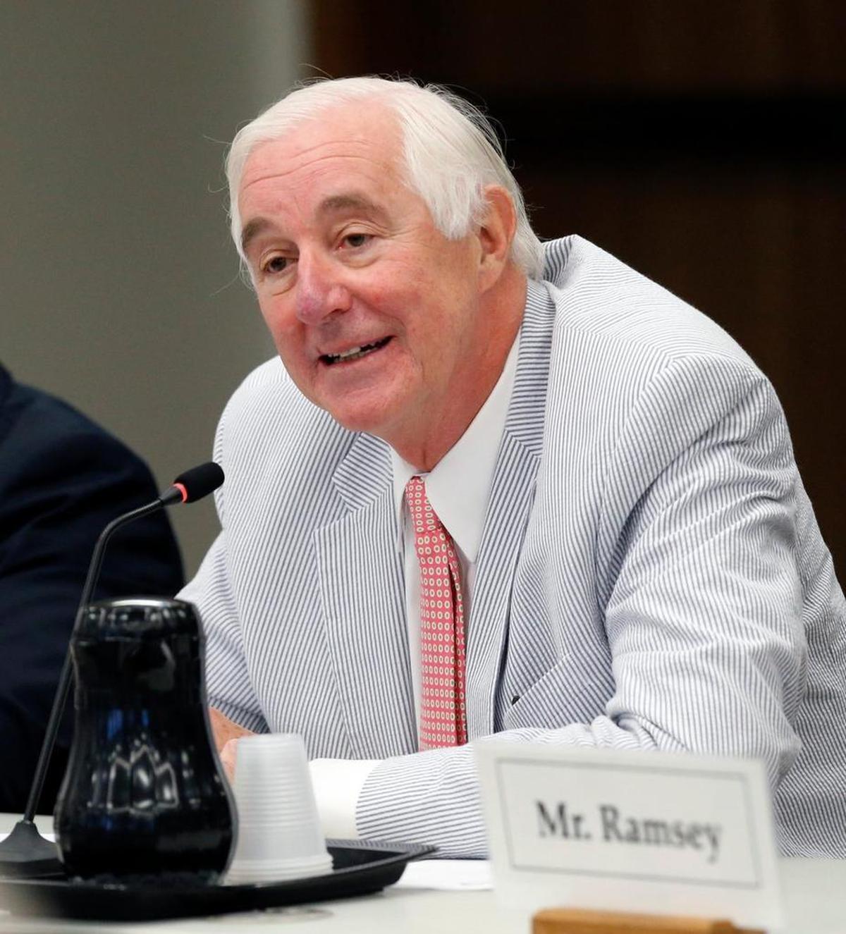 Joe Knott speaks during a UNC Board of Governors committee meeting Aug. 1, 2017.