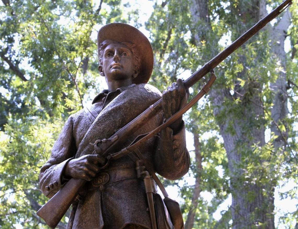 Silent Sam, a statue of a Confederate soldier on the UNC-Chapel Hill campus.