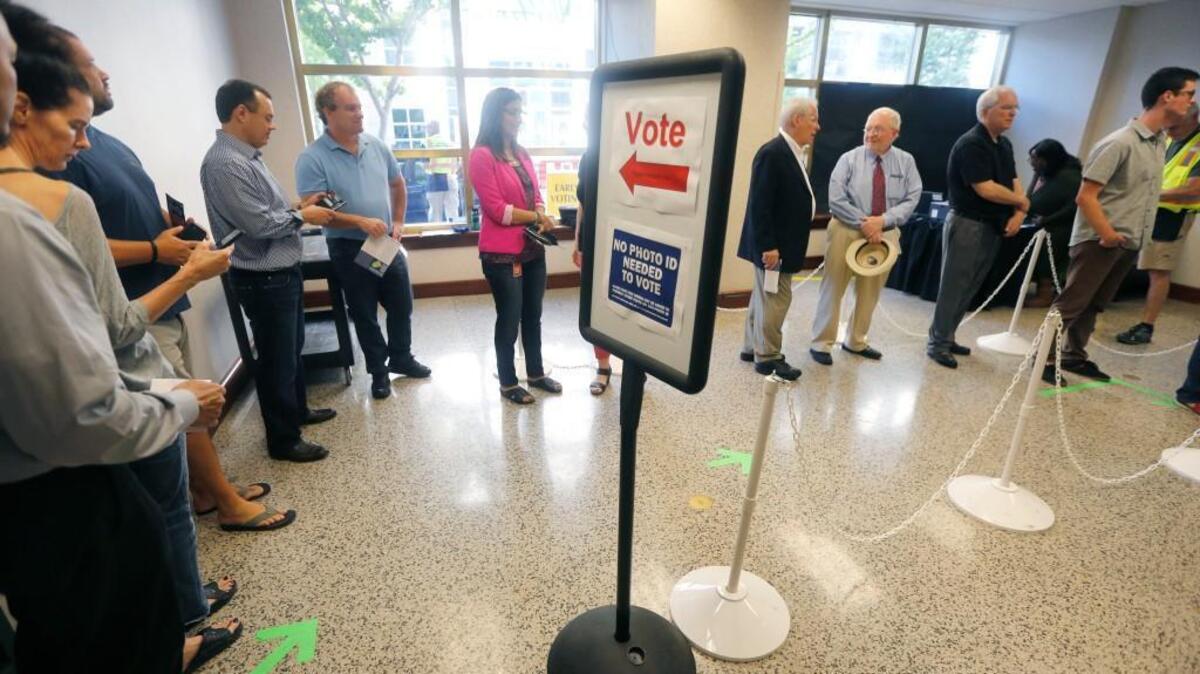 The voting at the Wake County Board of Elections office in Raleigh on Oct. 20, 2016.