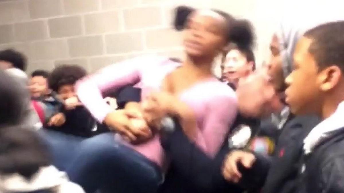 A video posted Jan. 3, 2017, on Twitter shows Rolesville Police Officer Ruben De Los Santos slamming a female Rolesville High School student to the ground.. Wake County is considering restricting students from recording video on campus.