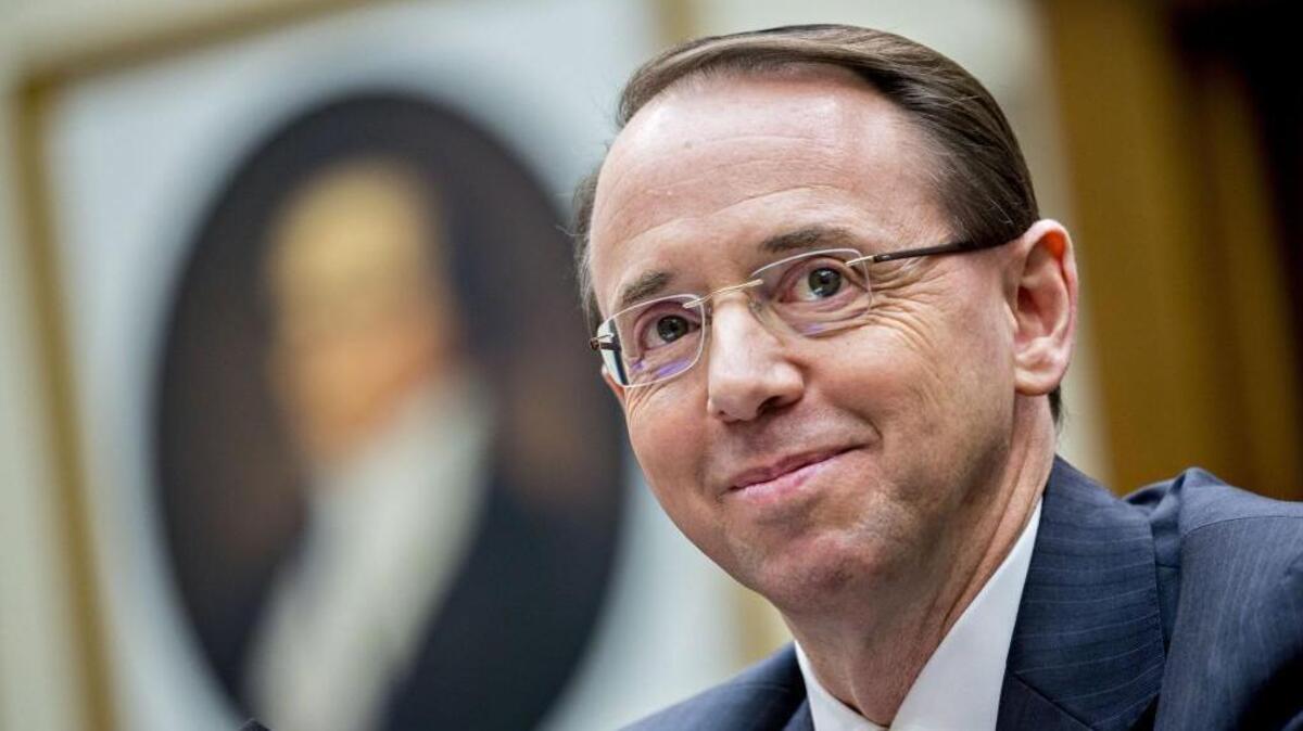 Deputy Attorney General Rod Rosenstein, seen here in December 2017.