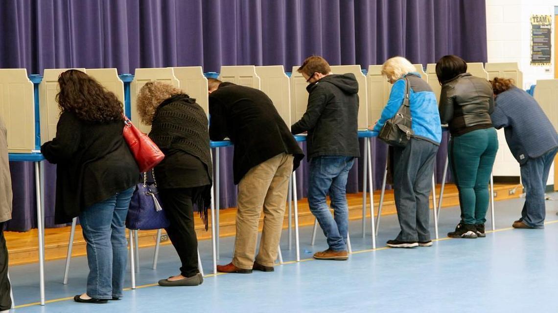 Voters fill the stations as they cast their ballots at Precinct 01-44, Millbrook Elem. School, in Raleigh on Nov. 5, 2014.