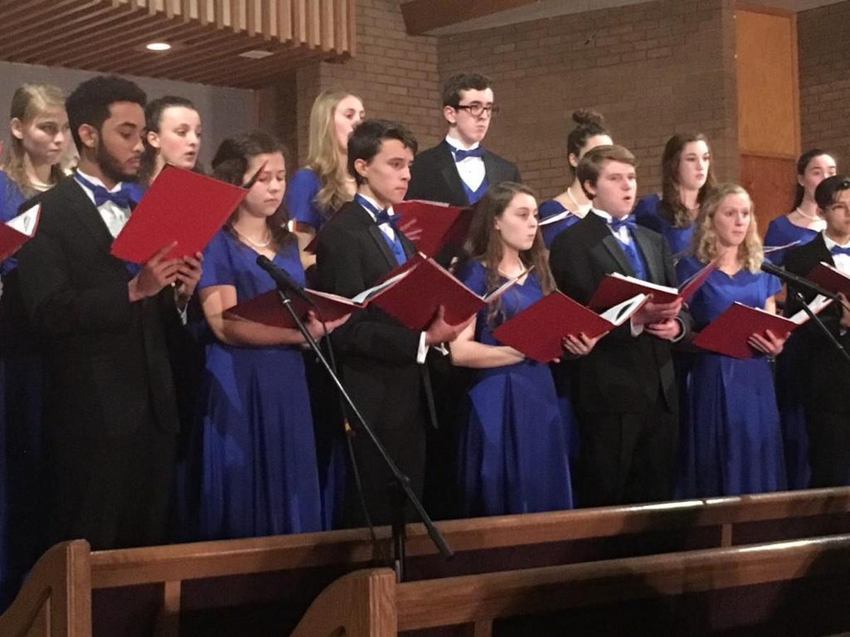 The Sanderson High School Sandpipers perform at the Raleigh Community Christmas Celebration at the Church of Jesus Christ of Latter-Day Saints on Thursday.