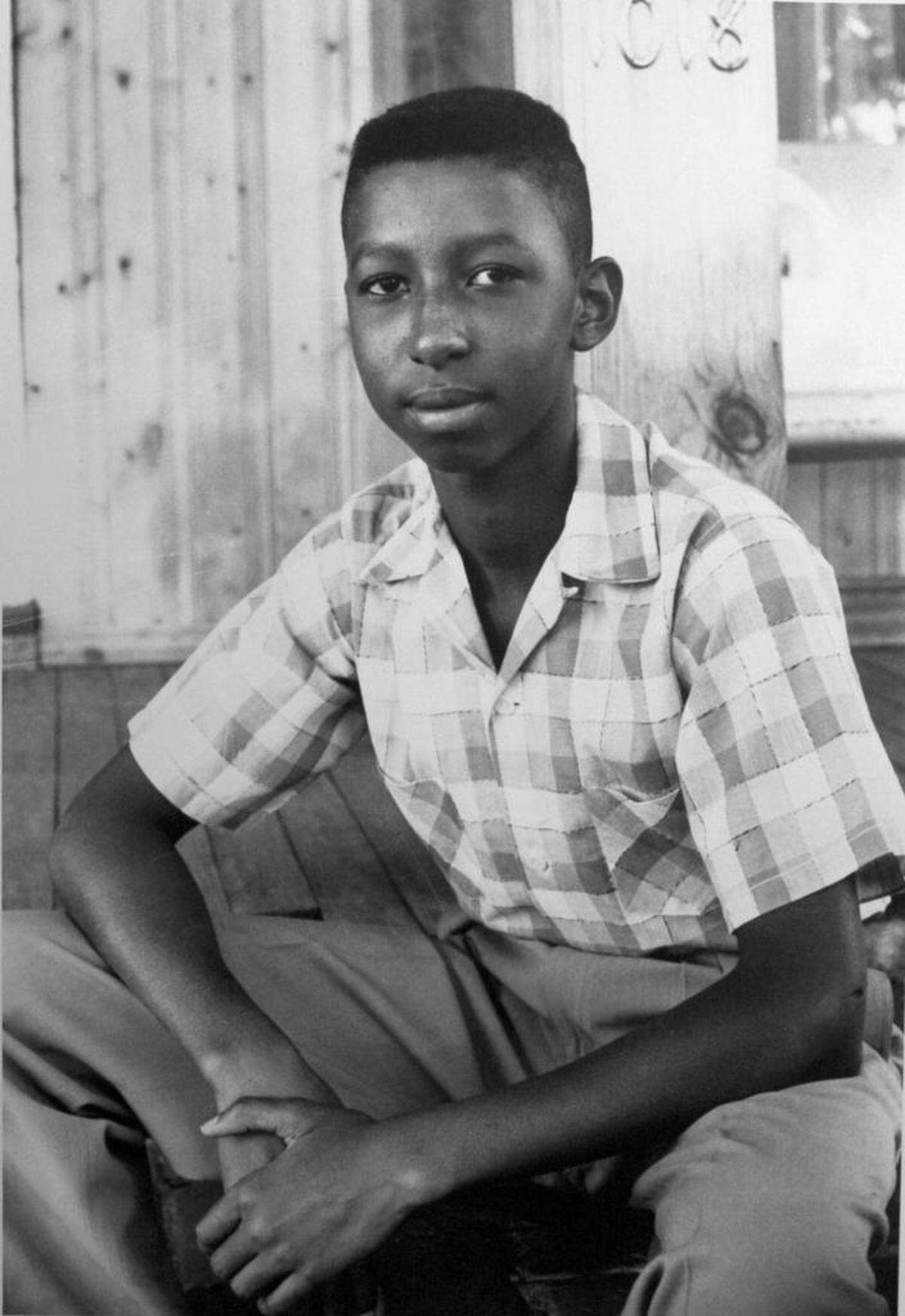 A photo of Joe Holt Jr. taken on August 8, 1957, during his fight with the Raleigh school board to be integrated into Daniels Middle School in Raleigh.