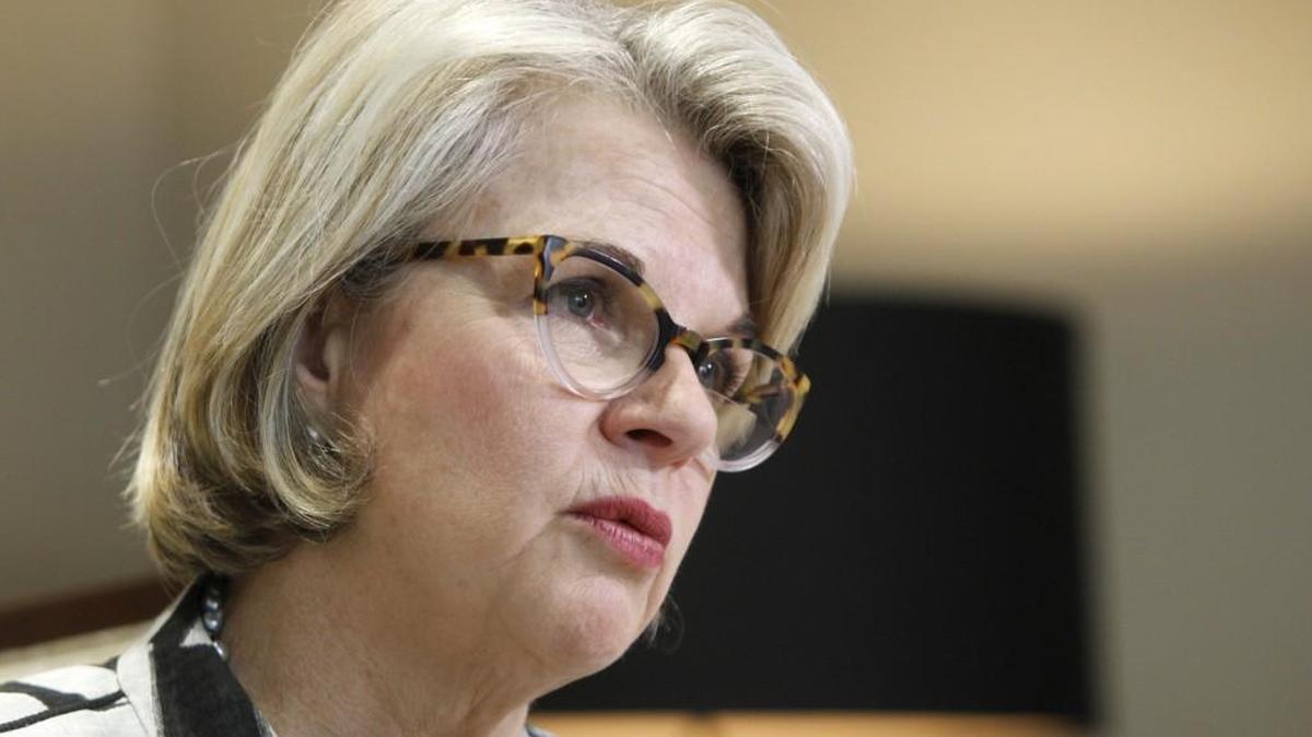 UNC system President Margaret Spellings is seen here in her office in Chapel Hill, NC on March 1, 2017.