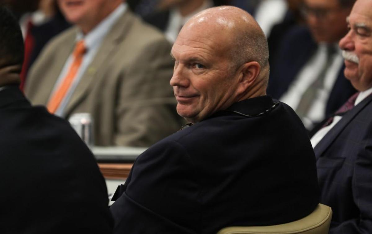 Board member Harry Smith listens to discussions on resolutions proposed at the Board of Governors meeting on Thursday September 7, 2017.
