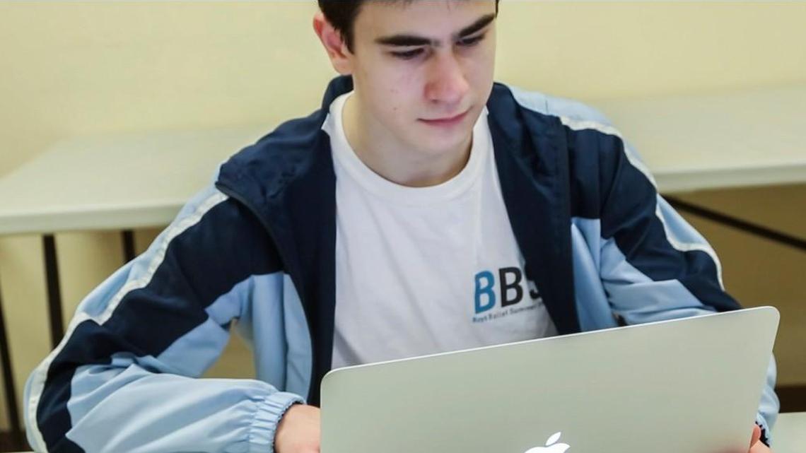 Clark Eselgroth does schoolwork at N.C. Connections Academy after participating in an advanced dance program at the International Ballet Academy in Cary when most others his age are in classrooms or science labs. Eselgroth, a 14-year-old sophomore from Cary, sought a virtual school as a way to balance school with the hours of daily work required to realize his goal of becoming a professional dancer.